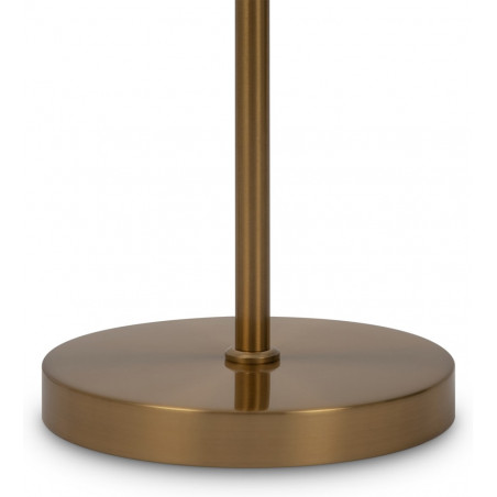 Lampa podłogowa kula szklana Ring 155cm biało-mosiężna Maytoni