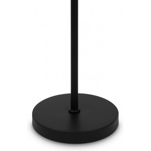 Lampa podłogowa kula szklana Ring 155cm biało-czarna Maytoni