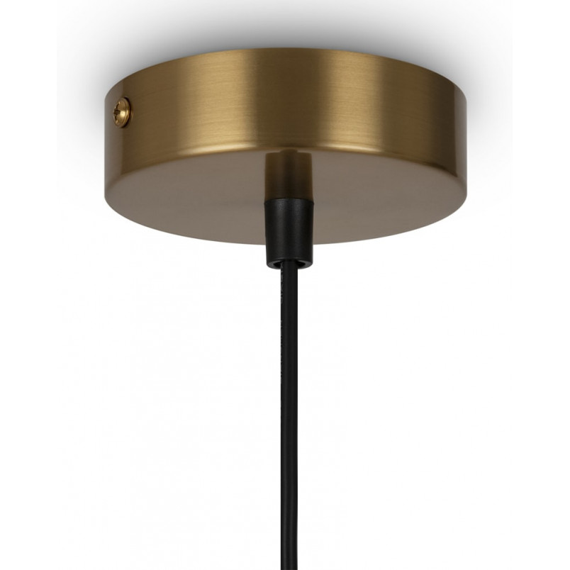 Lampa wisząca okrągła szklane kule Ring VI 58cm biało-mosiężna Maytoni