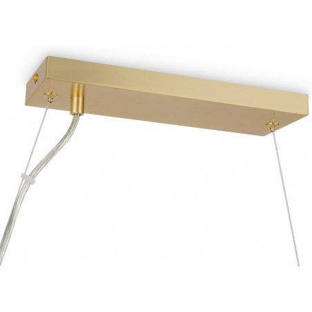 Lampa wisząca podłużna szklane kule Dallas XXV 123,5cm biały / złoty Maytoni