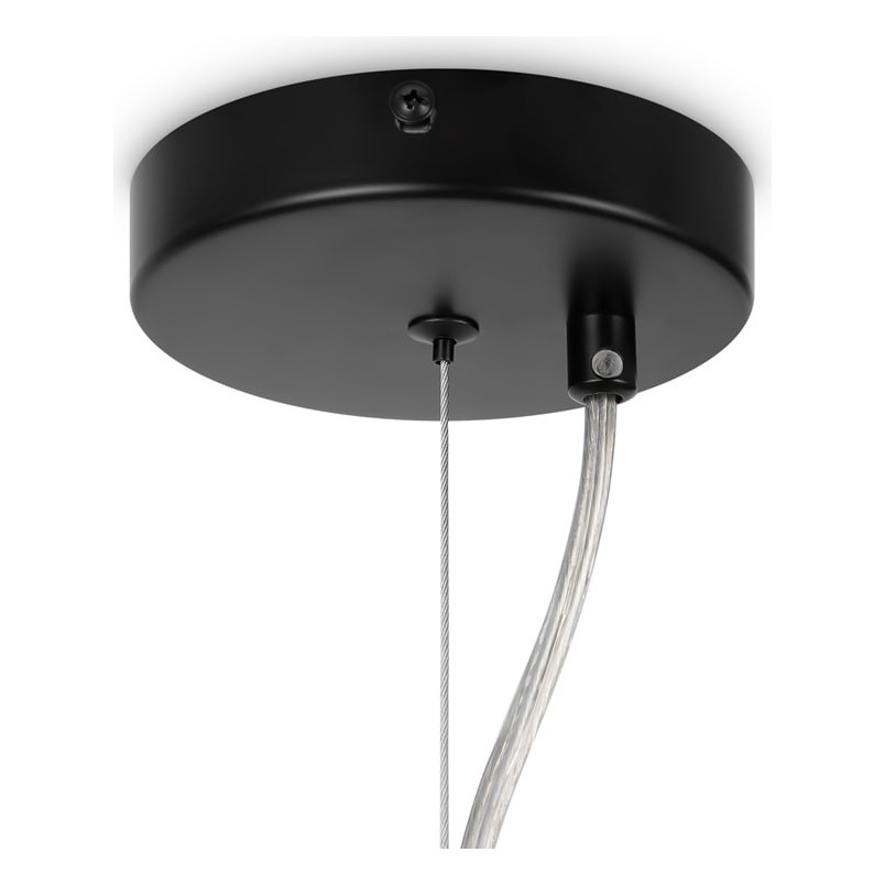 Lampa wisząca szklane kule Dallas XXIV szkło dymione / czarny Maytoni