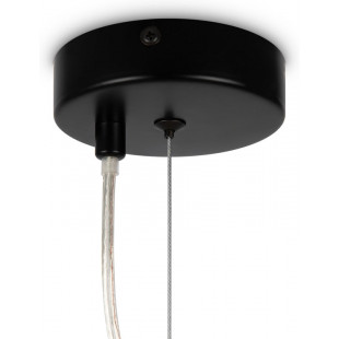 Lampa wisząca pionowa 6 szklanych kul Dallas 29cm szkło dymione / czarny Maytoni