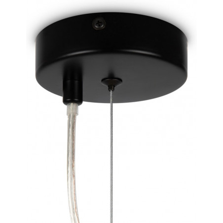Lampa wisząca pionowa 6 szklanych kul Dallas 29cm szkło dymione / czarny Maytoni