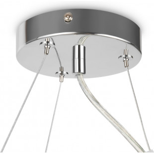Lampa wisząca okrągła 11 szklanych kul Dallas 67cm szkło dymione / chrom Maytoni