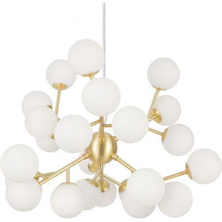 Lampa wisząca szklane kule Dallas XXIV biały / złoty Maytoni