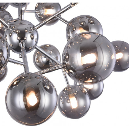 Lampa wisząca szklane kule Dallas XXIV szkło dymione / chrom Maytoni