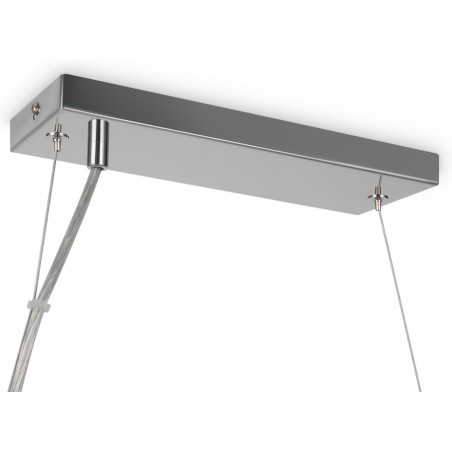 Lampa wisząca podłużna szklane kule Dallas XXV 123,5cm szkło dymione / chrom Maytoni