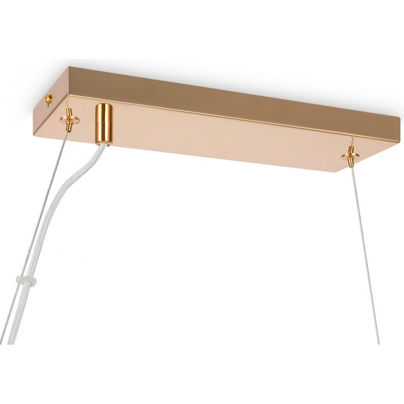 Lampa wisząca podłużna szklane kule Dallas XXV 123,5cm bursztynowy / złoty Maytoni