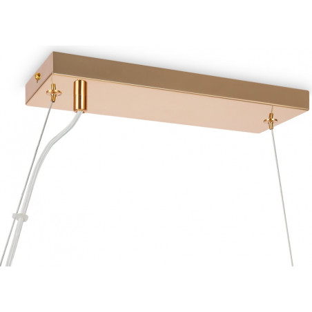 Lampa wisząca podłużna szklane kule Dallas XXV 123,5cm bursztynowy / złoty Maytoni
