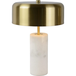Lampa stołowa glamour Mirasol Biały Marmur/Mosiądz marki Lucide