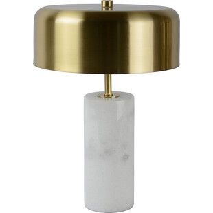 Lampa stołowa glamour Mirasol Biały Marmur/Mosiądz marki Lucide