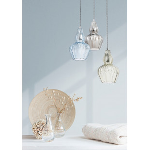Lampa wisząca szklana Eustoma 16cm niebieska Maytoni