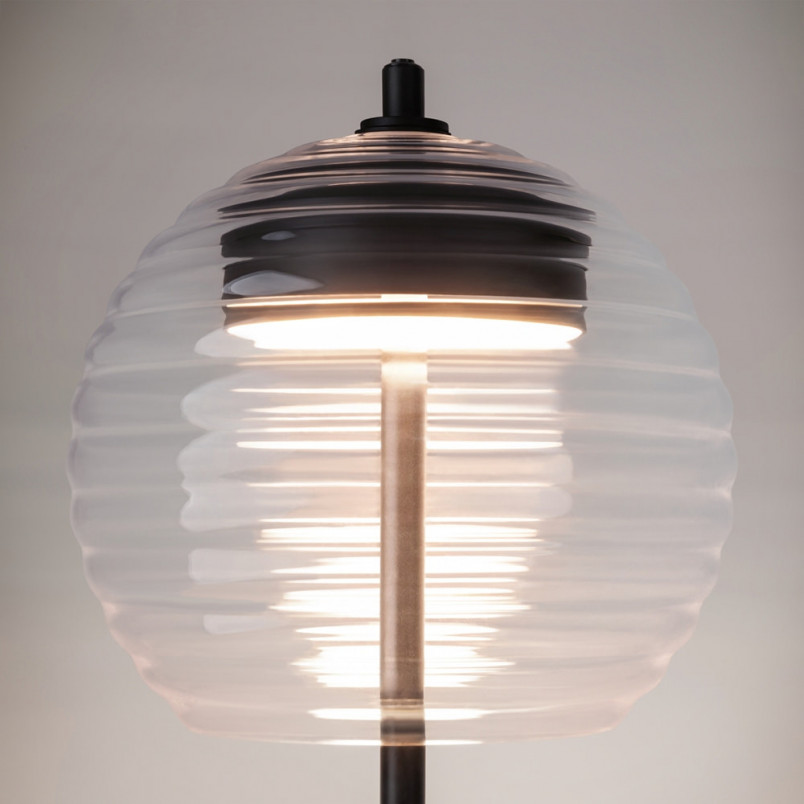 Lampa stołowa szklana modern Mystic przeźroczysty / czarny Maytoni