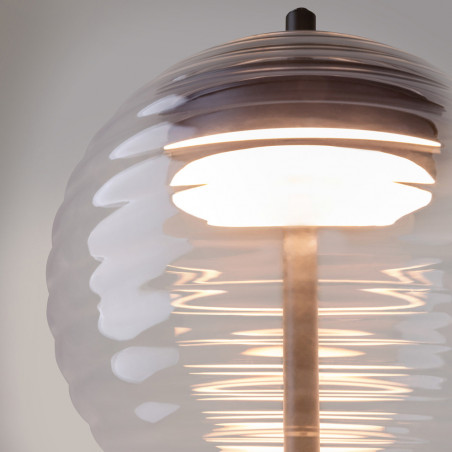 Lampa stołowa szklana modern Mystic przeźroczysty / czarny Maytoni