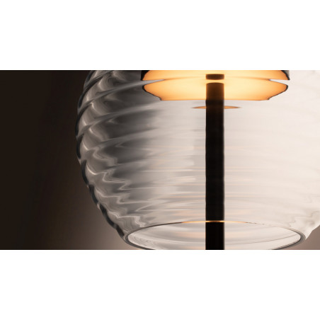 Lampa stołowa szklana modern Mystic przeźroczysty / czarny Maytoni