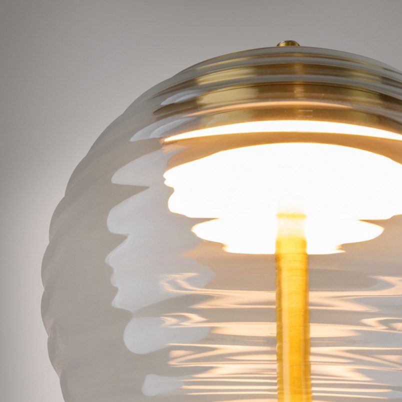 Lampa stołowa szklana modern Mystic przeźroczysty / mosiądz Maytoni