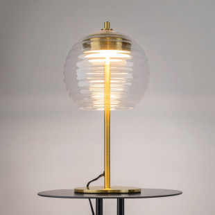 Lampa stołowa szklana modern Mystic przeźroczysty / mosiądz Maytoni