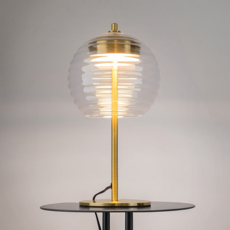 Lampa stołowa szklana modern Mystic przeźroczysty / mosiądz Maytoni