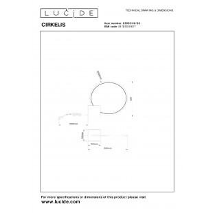 Lampa stołowa nowoczesna na betonowej podstawie Cirkelis LED 30,6cm czarna Lucide