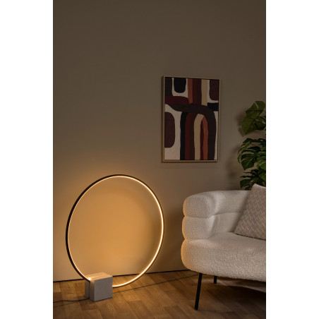 Lampa stołowa nowoczesna na betonowej podstawie Cirkelis LED 79,6cm czarna Lucide