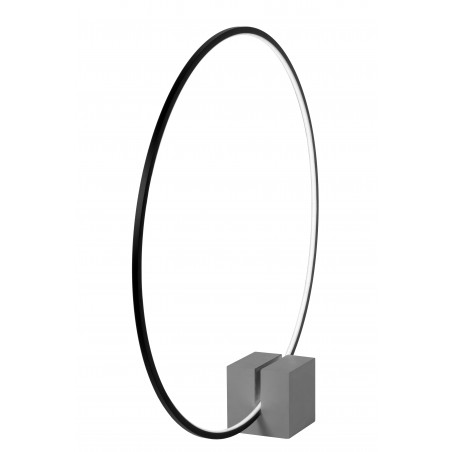 Lampa stołowa nowoczesna na betonowej podstawie Cirkelis LED 79,6cm czarna Lucide