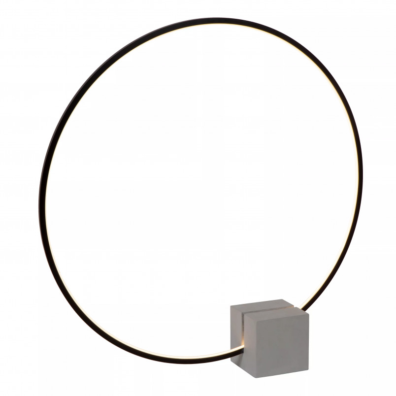 Lampa stołowa nowoczesna na betonowej podstawie Cirkelis LED 79,6cm czarna Lucide