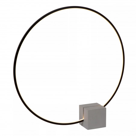 Lampa stołowa nowoczesna na betonowej podstawie Cirkelis LED 79,6cm czarna Lucide