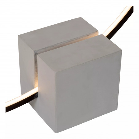 Lampa stołowa nowoczesna na betonowej podstawie Cirkelis LED 79,6cm czarna Lucide