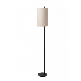 Lampa podłogowa z lnianym abażurem Magic 165cm kremowo-czarna Lucide