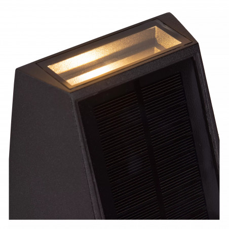 Kinkiet solarny z czujnikiem zmierzchu Luton LED czarny Lucide