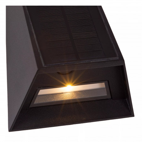 Kinkiet solarny z czujnikiem zmierzchu Luton LED czarny Lucide