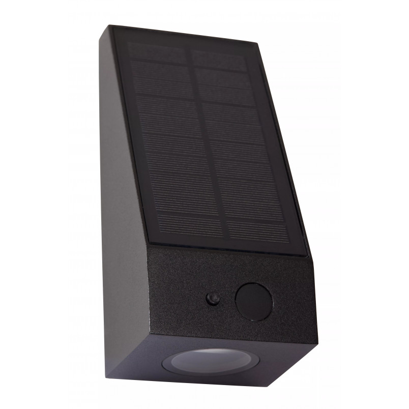 Kinkiet solarny z czujnikiem zmierzchu Irwin LED czarny Lucide