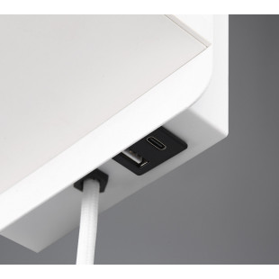 Kinkiet z włącznikiem, usb i ładowaniem indukcyjnym Comfort biały Trio