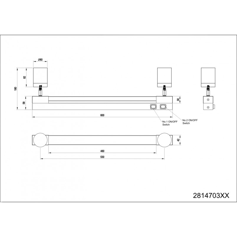 Kinkiet łazienkowy z reflektorkami Enrico LED 60cm chrom Trio