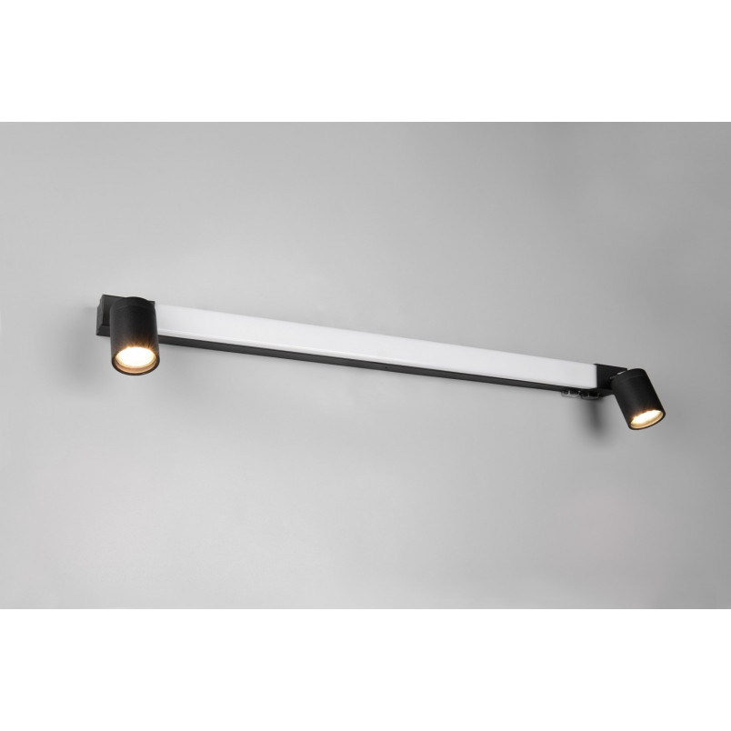 Kinkiet łazienkowy z reflektorkami Enrico LED 90cm czarny Trio