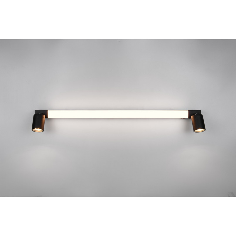 Kinkiet łazienkowy z reflektorkami Enrico LED 90cm czarny Trio