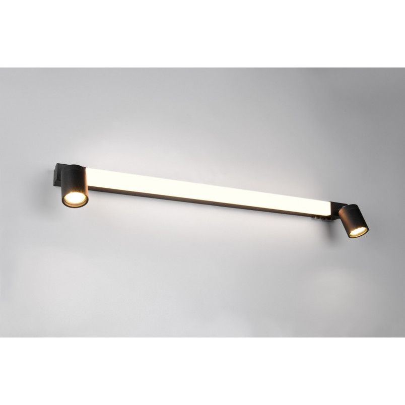 Kinkiet łazienkowy z reflektorkami Enrico LED 90cm czarny Trio