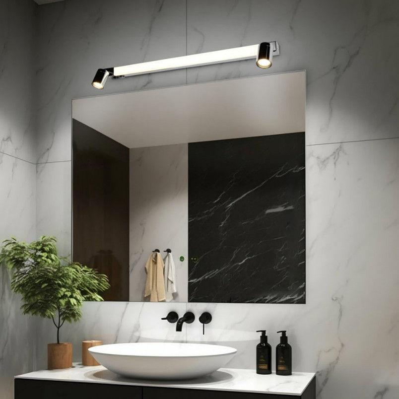 Kinkiet łazienkowy z reflektorkami Enrico LED 90cm chrom Trio