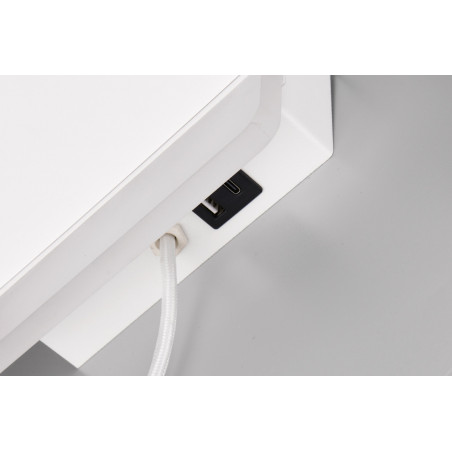 Kinkiet nowoczesny z półką usb i ładowaniem indukcyjnym Fairfield LED biały mat Trio