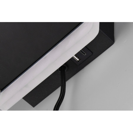 Kinkiet nowoczesny z półką usb i ładowaniem indukcyjnym Fairfield LED czarny mat Trio