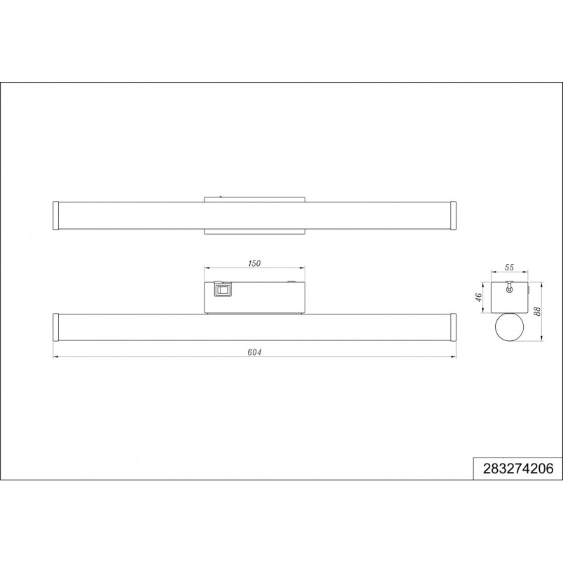 Kinkiet łazienkowy podłużny Mattimo 60cm LED 4000K chrom Trio