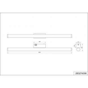 Kinkiet łazienkowy podłużny Mattimo 80cm LED 4000K chrom Trio