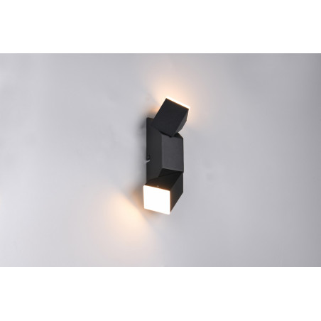 Kinkiet nowoczesny regulowany Raglan LED czarny mat Trio