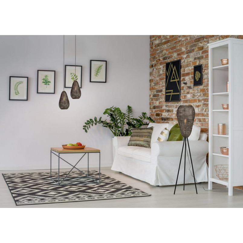 Lampa wisząca orientalna Ziva 23cm patyna Trio