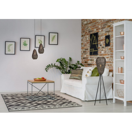 Lampa wisząca orientalna Ziva 23cm patyna Trio