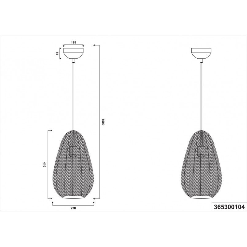 Lampa wisząca orientalna Ziva 23cm patyna Trio