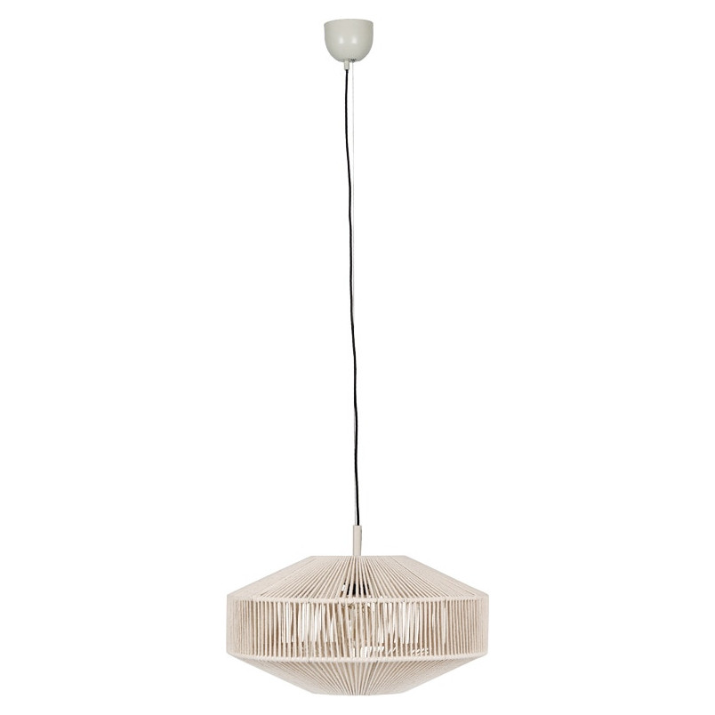 Lampa wisząca sznurkowa japandi Svea 46cm kremowa Trio