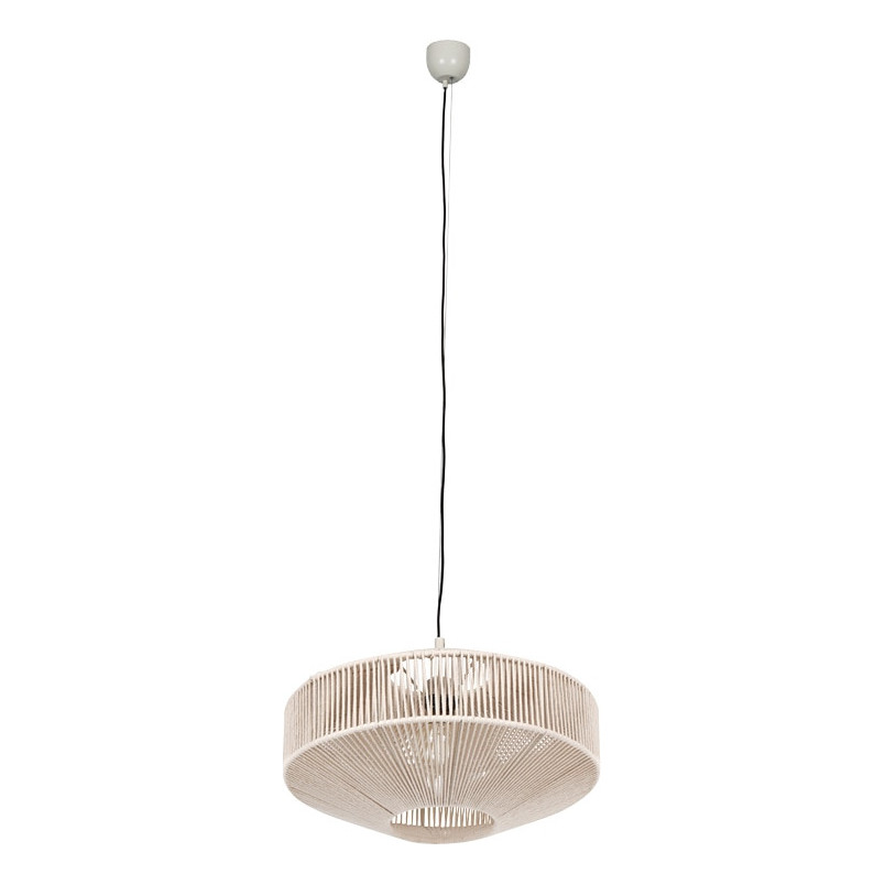 Lampa wisząca sznurkowa japandi Svea 46cm kremowa Trio