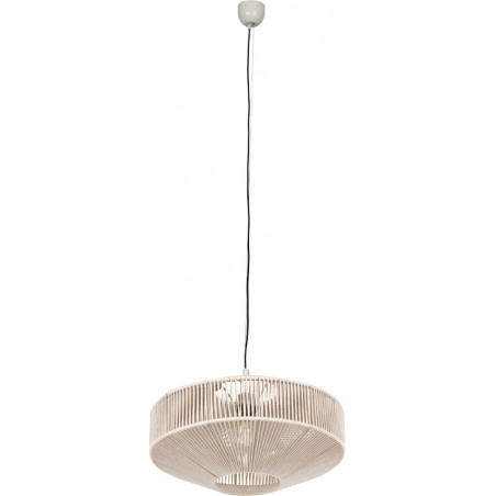 Lampa wisząca sznurkowa japandi Svea 46cm kremowa Trio