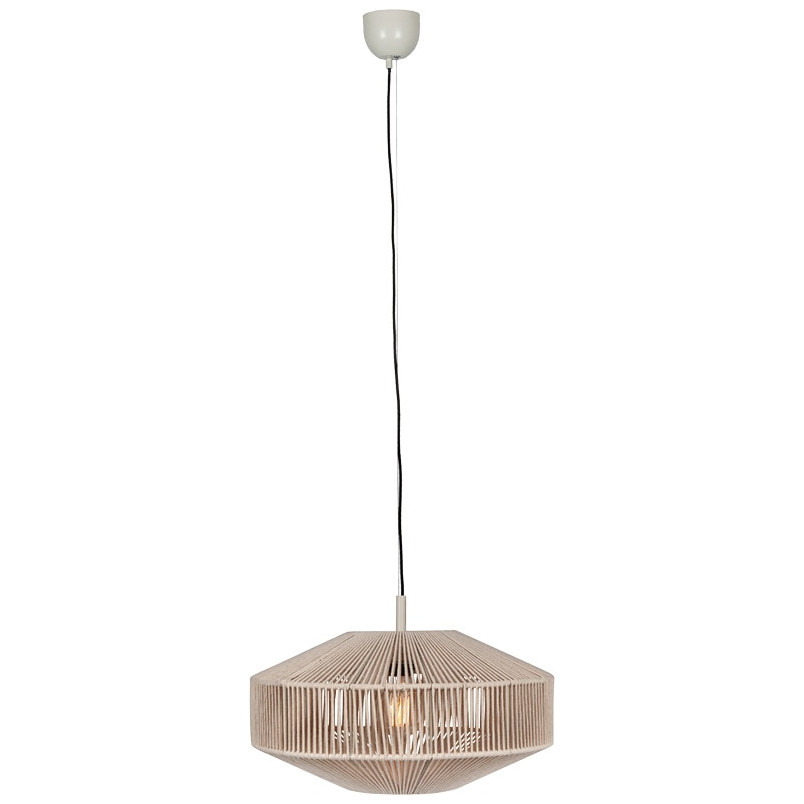 Lampa wisząca sznurkowa japandi Svea 46cm kremowa Trio